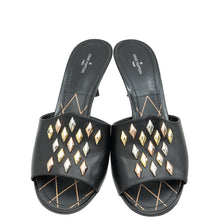 Louis Vuitton Black Studded Slide Sandals 38.5