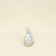 Louis Vuitton Metallic Silver Monogram Embossed Revival Mules 38