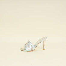 Louis Vuitton Metallic Silver Monogram Embossed Revival Mules 38