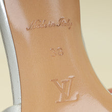 Louis Vuitton Metallic Silver Monogram Embossed Revival Mules 38