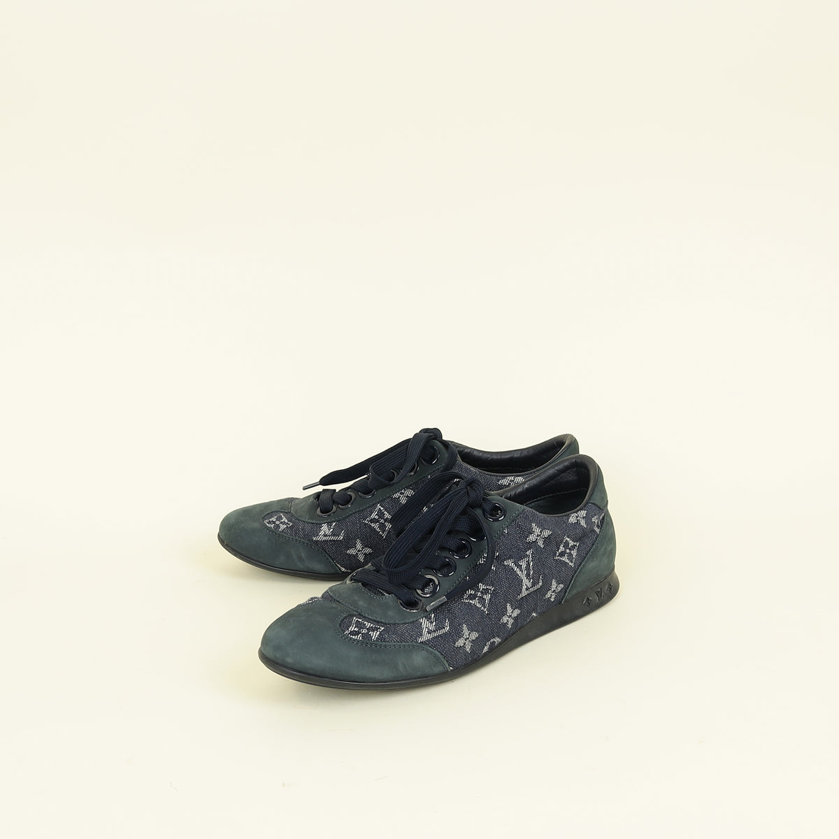 Louis Vuitton Blue Monogram Denim Sneaker 38