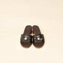 Louis Vuitton Amarante Monogram Vernis Lock It Sandals 39