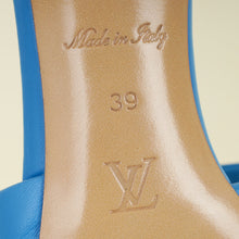 Louis Vuitton Royal Blue Monogram Embossed Revival Mules 39