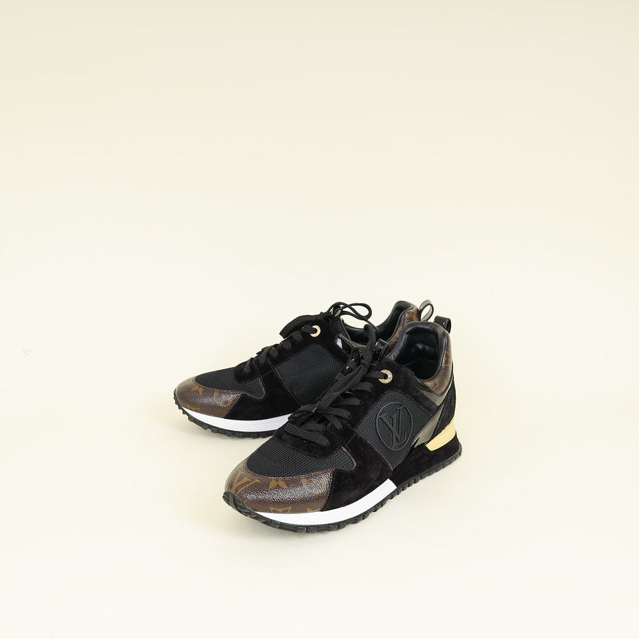 Louis Vuitton Monogram Black Run Away Sneaker 39