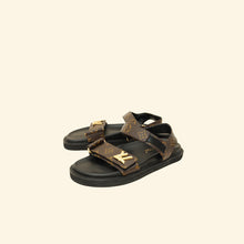 Louis Vuitton Brown Monogram Sunset Comfort Flat Sandal 39