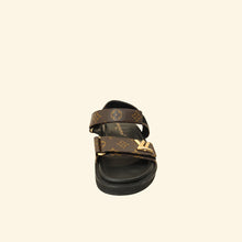 Louis Vuitton Brown Monogram Sunset Comfort Flat Sandal 39