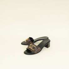 Louis Vuitton Monogram Black Lockit Mules 40