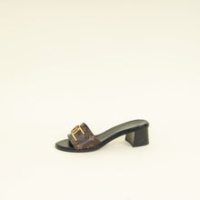 Louis Vuitton Monogram Black Lockit Mules 40