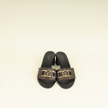 Louis Vuitton Monogram Black Lockit Mules 40
