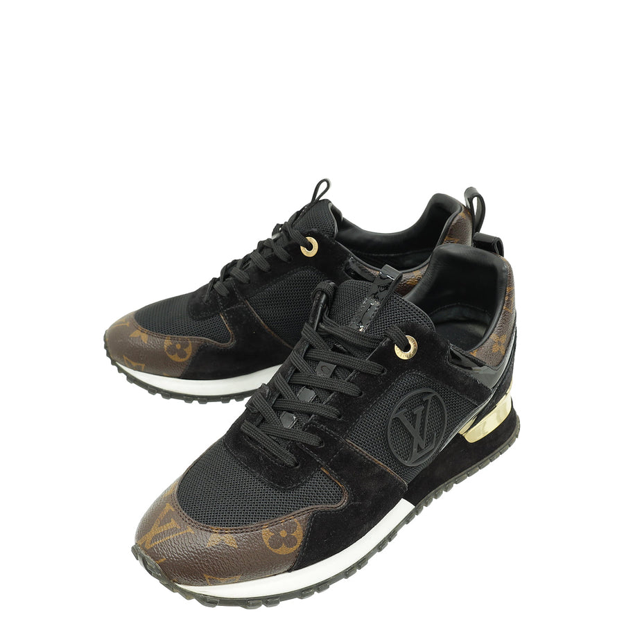 Louis Vuitton Monogram Black Run Away Sneaker 40