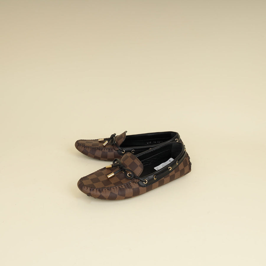 Louis Vuitton Damier Ebene Driver Moccasin Loafer 40