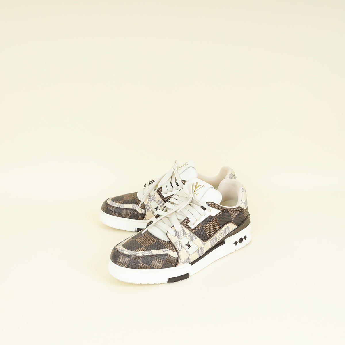 Louis Vuitton Moka Brown Damier Grained Calf Trainer Sneaker 8.5