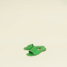 Louis Vuitton Green Monogram Embossed Revival Flat Mules 36