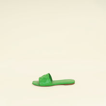 Louis Vuitton Green Monogram Embossed Revival Flat Mules 36