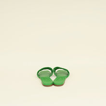 Louis Vuitton Green Monogram Embossed Revival Flat Mules 36