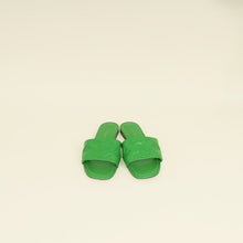 Louis Vuitton Green Monogram Embossed Revival Flat Mules 36