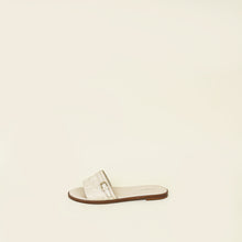 Louis Vuitton Cream Monogram Empreinte Lockit Flat Mules 38.5