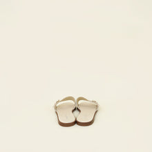 Louis Vuitton Cream Monogram Empreinte Lockit Flat Mules 38.5