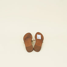 Louis Vuitton Cream Monogram Empreinte Lockit Flat Mules 38.5