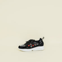 Louis Vuitton Black Mesh Embellished Sneakers 38.5