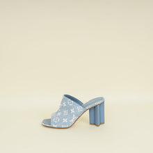Louis Vuitton Blue Monogram Silhouette Mules 38.5