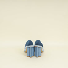 Louis Vuitton Blue Monogram Silhouette Mules 38.5