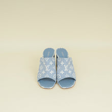 Louis Vuitton Blue Monogram Silhouette Mules 38.5