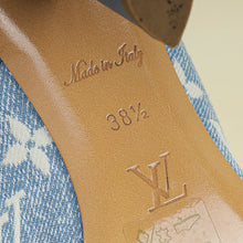 Louis Vuitton Blue Monogram Silhouette Mules 38.5