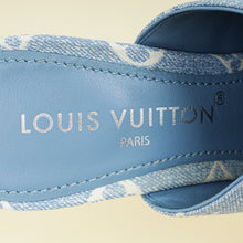 Louis Vuitton Blue Monogram Silhouette Mules 38.5