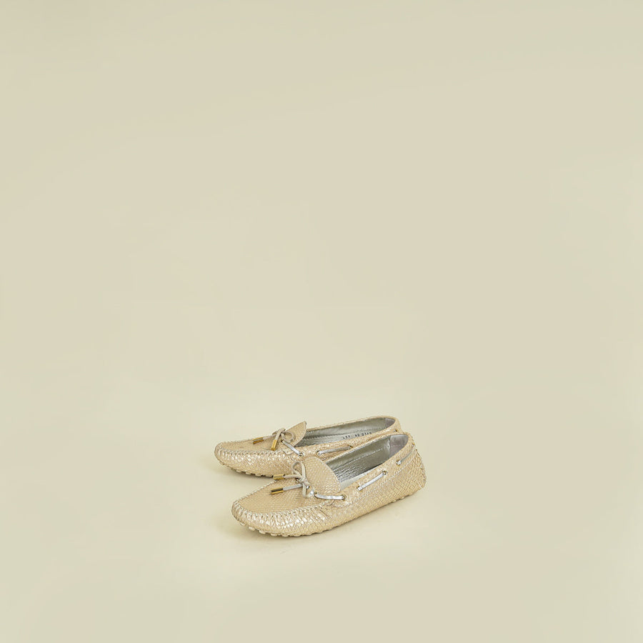 Louis Vuitton Metallic Bicolor Python Gloria Loafers 39
