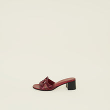 Louis Vuitton Metallic Burgundy Embroidered Sequins Isola Mule 39
