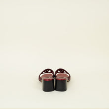 Louis Vuitton Metallic Burgundy Embroidered Sequins Isola Mule 39