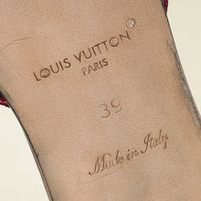 Louis Vuitton Metallic Burgundy Embroidered Sequins Isola Mule 39