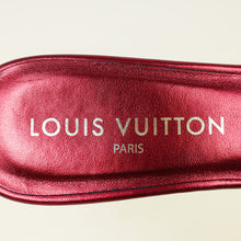 Louis Vuitton Metallic Burgundy Embroidered Sequins Isola Mule 39