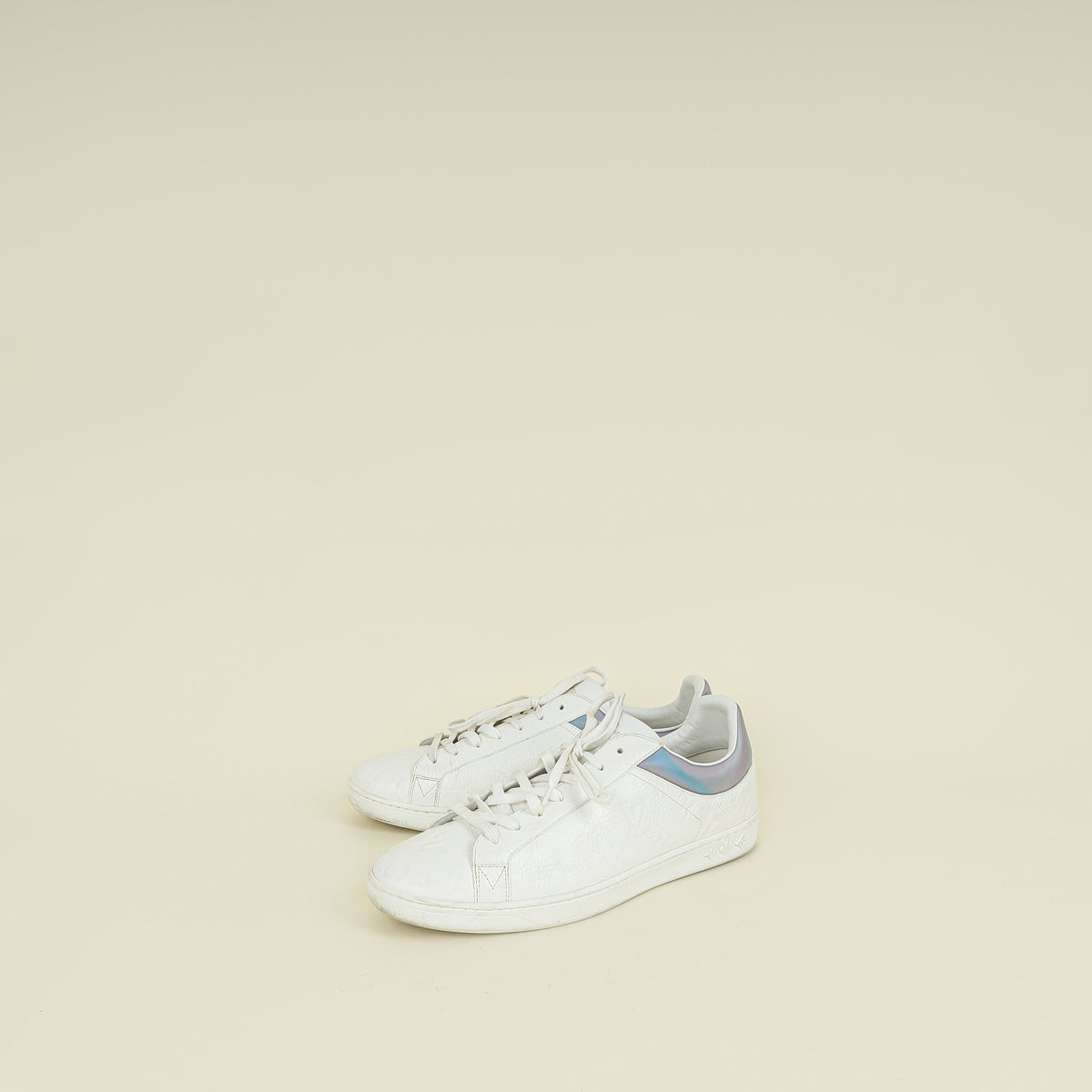 Louis Vuitton White Monogram Iridescent Luxembourg Sneakers 9