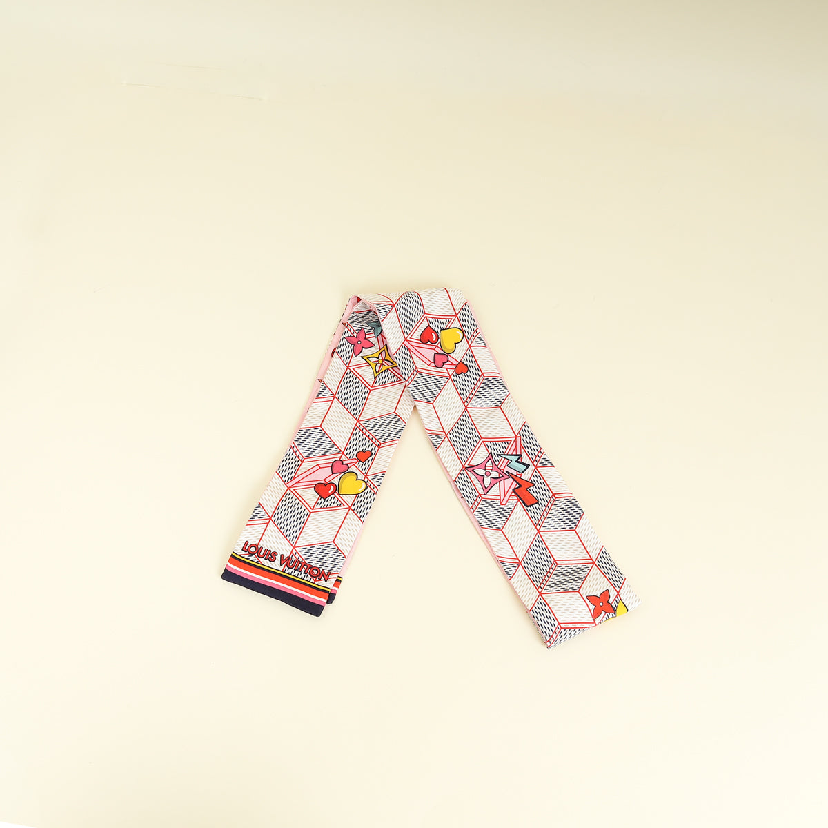 Louis Vuitton Multicolor Pop Up Azur Print Bandeau Scarf
