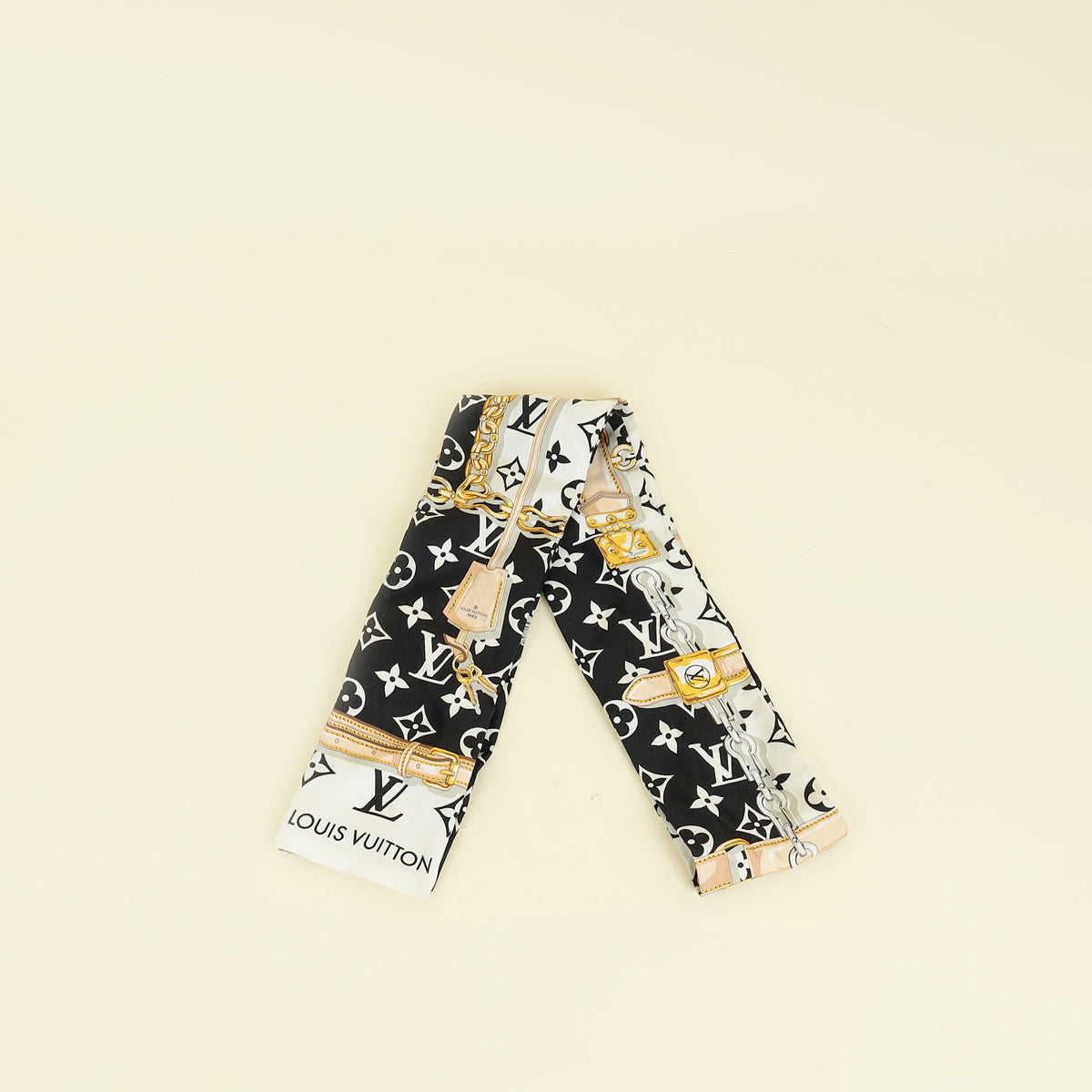 Louis Vuitton Black Multicolor Monogram Confidential Silk Bandeau