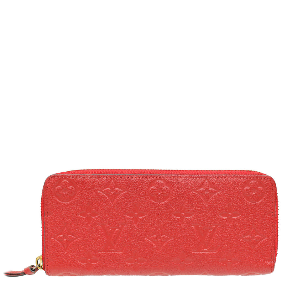 Louis Vuitton Red Monogram Empreinte Clémence Wallet
