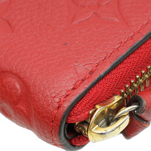 Louis Vuitton Red Monogram Empreinte Clémence Wallet