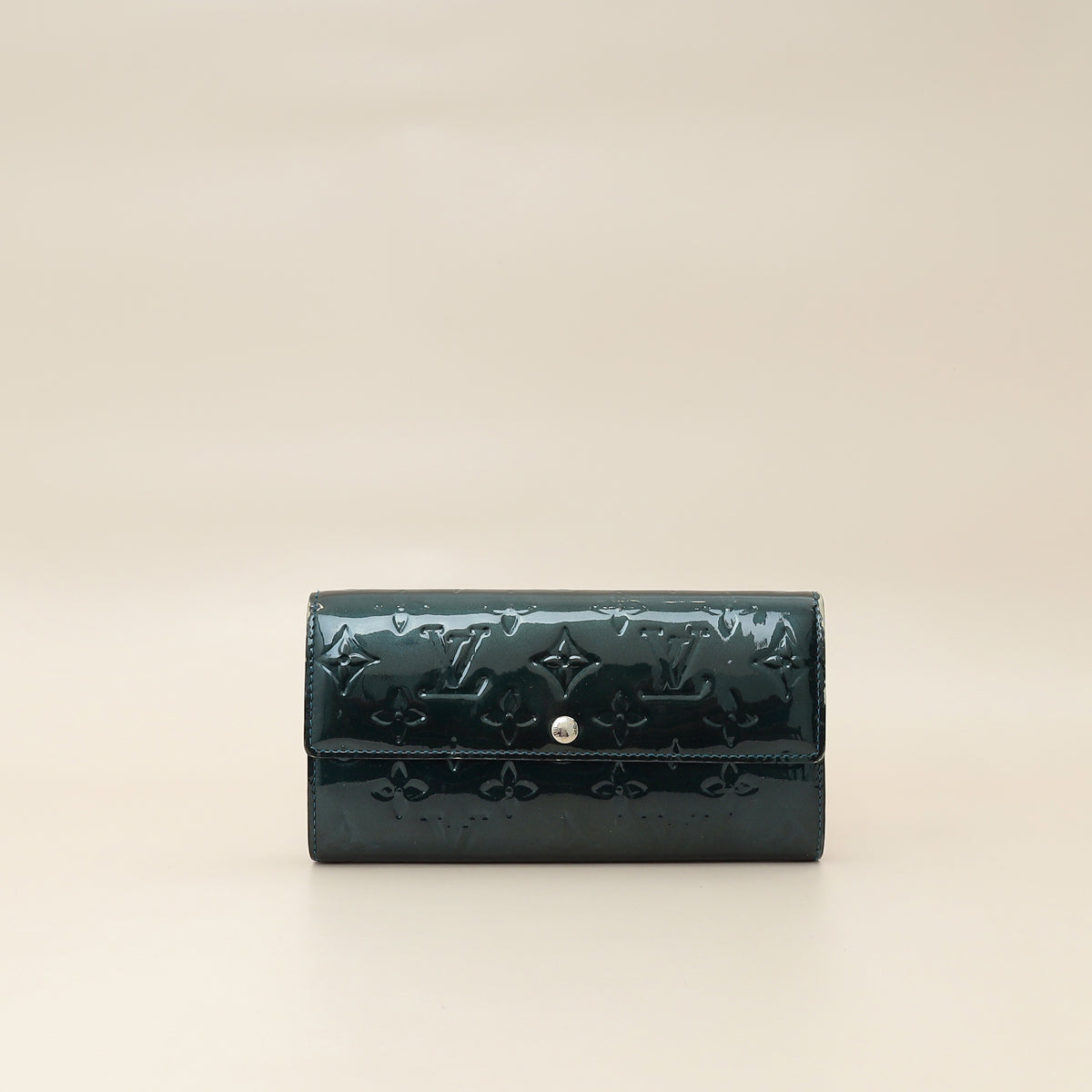 Louis Vuitton Bleu Nuit Monogram Vernis Sarah Wallet