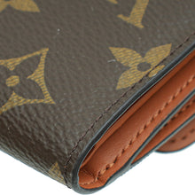 Louis Vuitton Monogram Caramel Flower Lock Compact Wallet