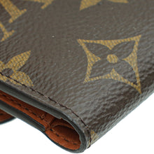 Louis Vuitton Monogram Caramel Flower Lock Compact Wallet