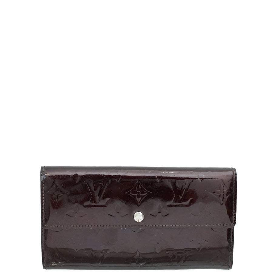 Louis Vuitton Amarante Monogram Vernis Sarah Wallet