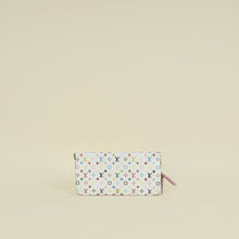 Louis Vuitton White Multicolor Monogram Insolite Wallet w/ Initial