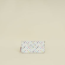 Louis Vuitton White Multicolor Monogram Insolite Wallet w/ Initial