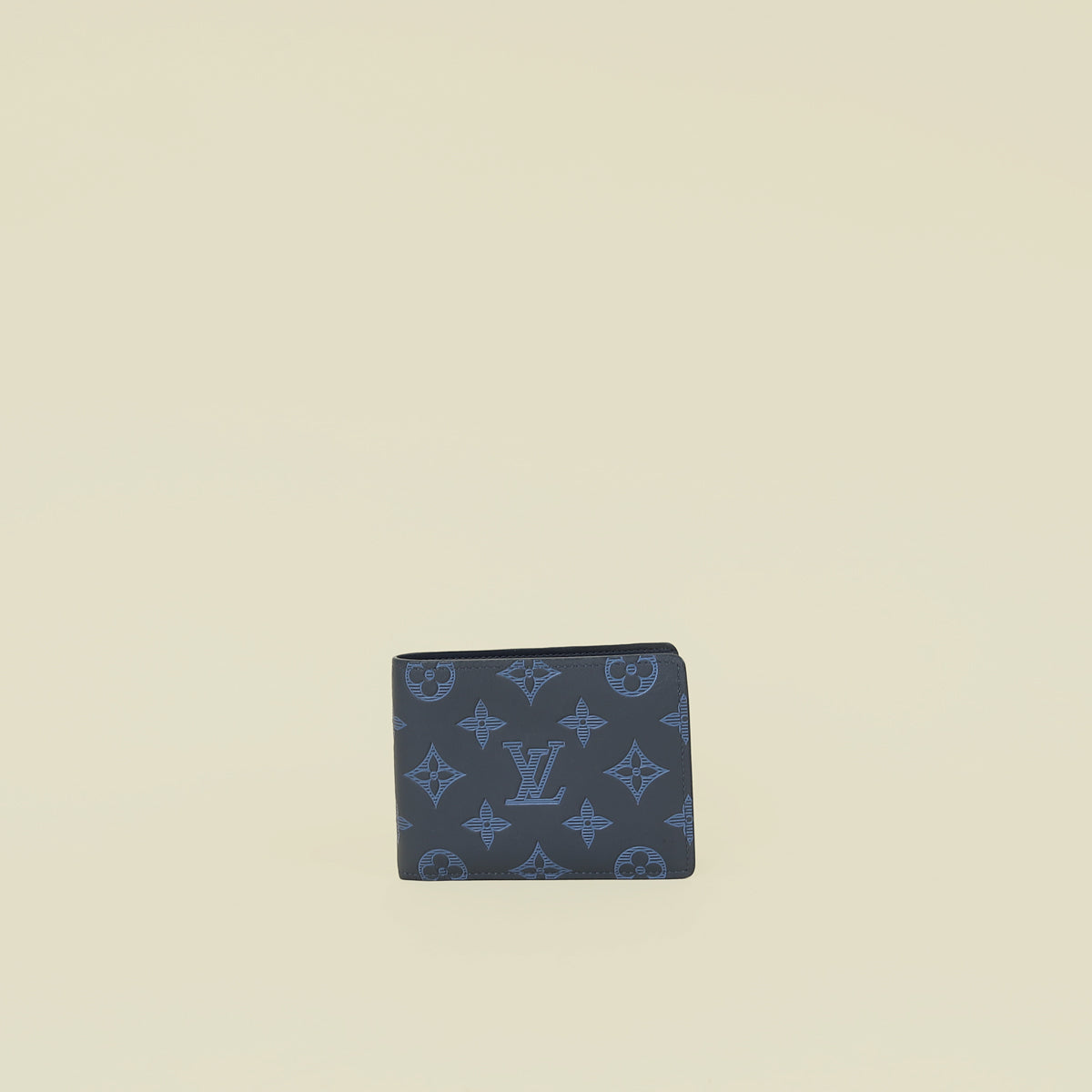 Louis Vuitton Navy Blue Monogram Shadow Multiple Wallet