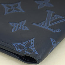 Louis Vuitton Navy Blue Monogram Shadow Multiple Wallet