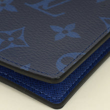 Louis Vuitton Navy Blue Monogram Pacific Taiga Pocket Organiser W/ H.S Initials