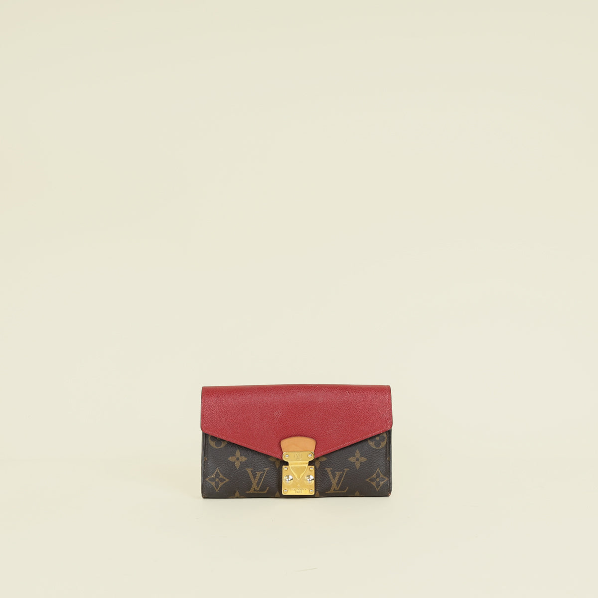Louis Vuitton Monogram Red Pallas Long Wallet