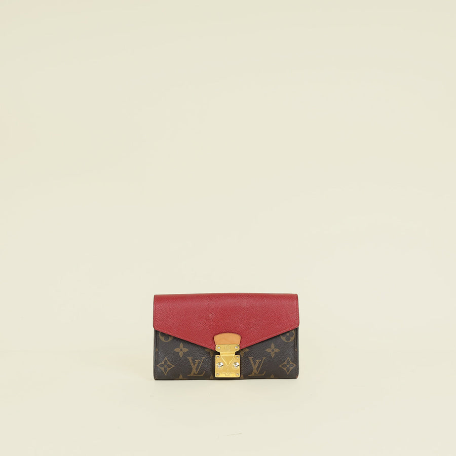 Louis Vuitton Monogram Red Pallas Long Wallet